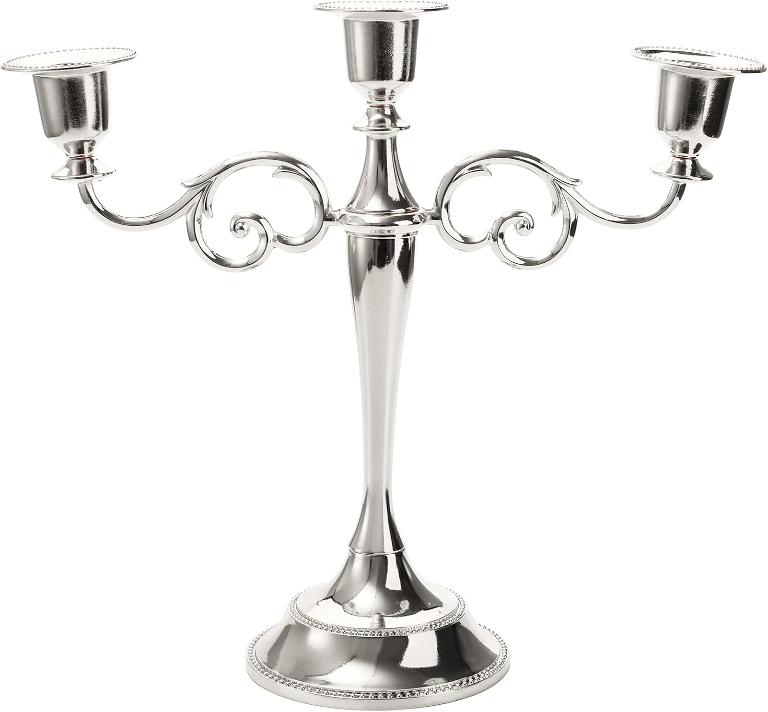 Buy YOUEON 3 Arms Candelabra, 10 Inch Tall Silver Candle Stick Candle
