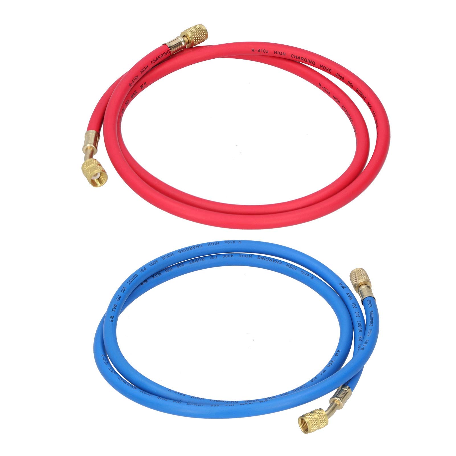 Tuyau de Réfrigérant, Tube d'Ajout de Fluorure, Outil de Réparation de Climatisation de Voiture, Tuyaux de Réfrigérant (1.5m pour R410, 2pc)