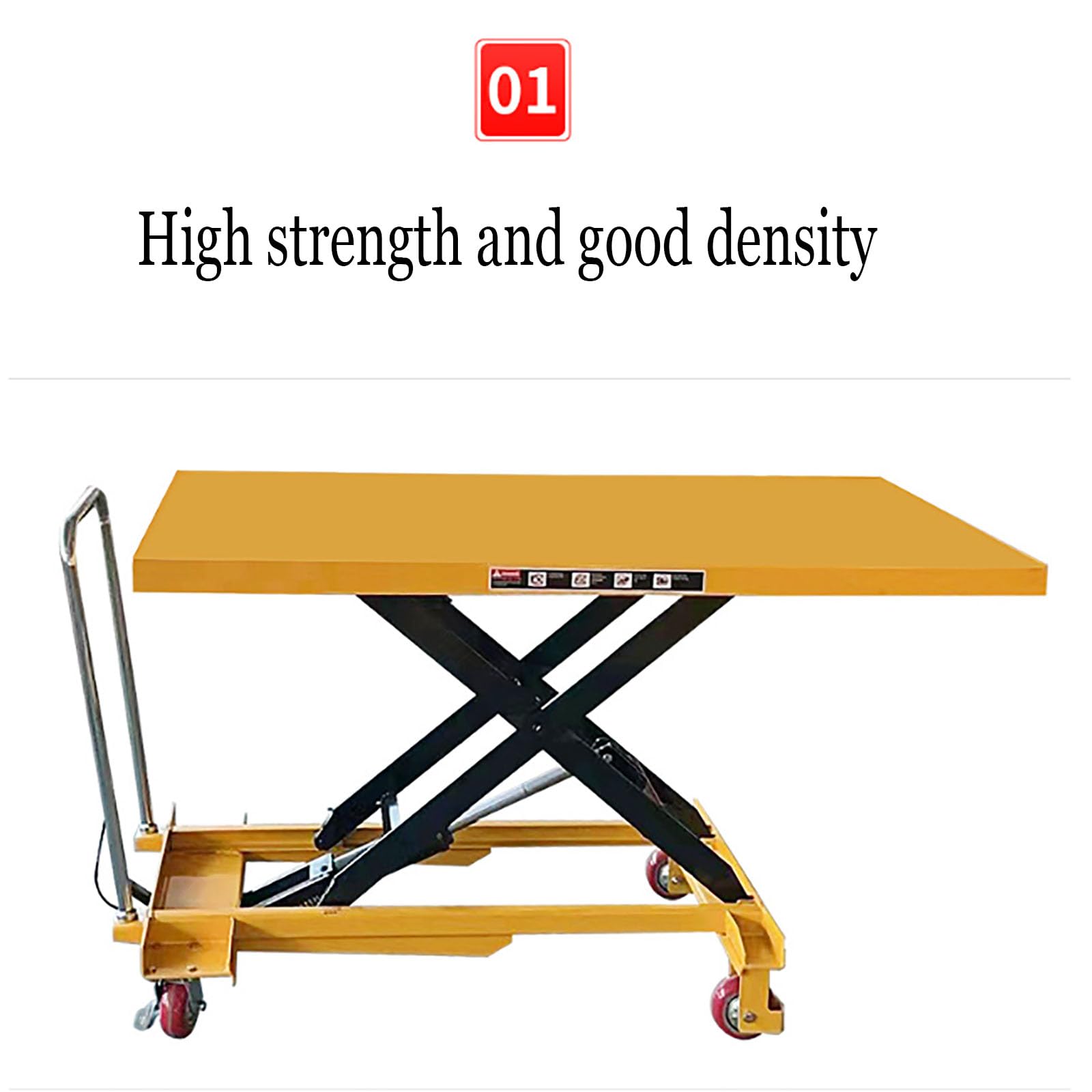 Hydrauliczny stół podnoszący, 4-kołowy, nośność 150 kg, wysokość 0,72 m, idealny do zastosowań laboratoryjnych i przemysłowych, wytrzymałe, przenośne rozwiązanie do przenoszenia materiałów