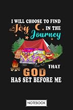 Camping Joy In The Journey N03700 Notebook: Matte Finish Cover, Diary, Lined College Ruled Paper, 6x9 120 Pages, Planner, Journal