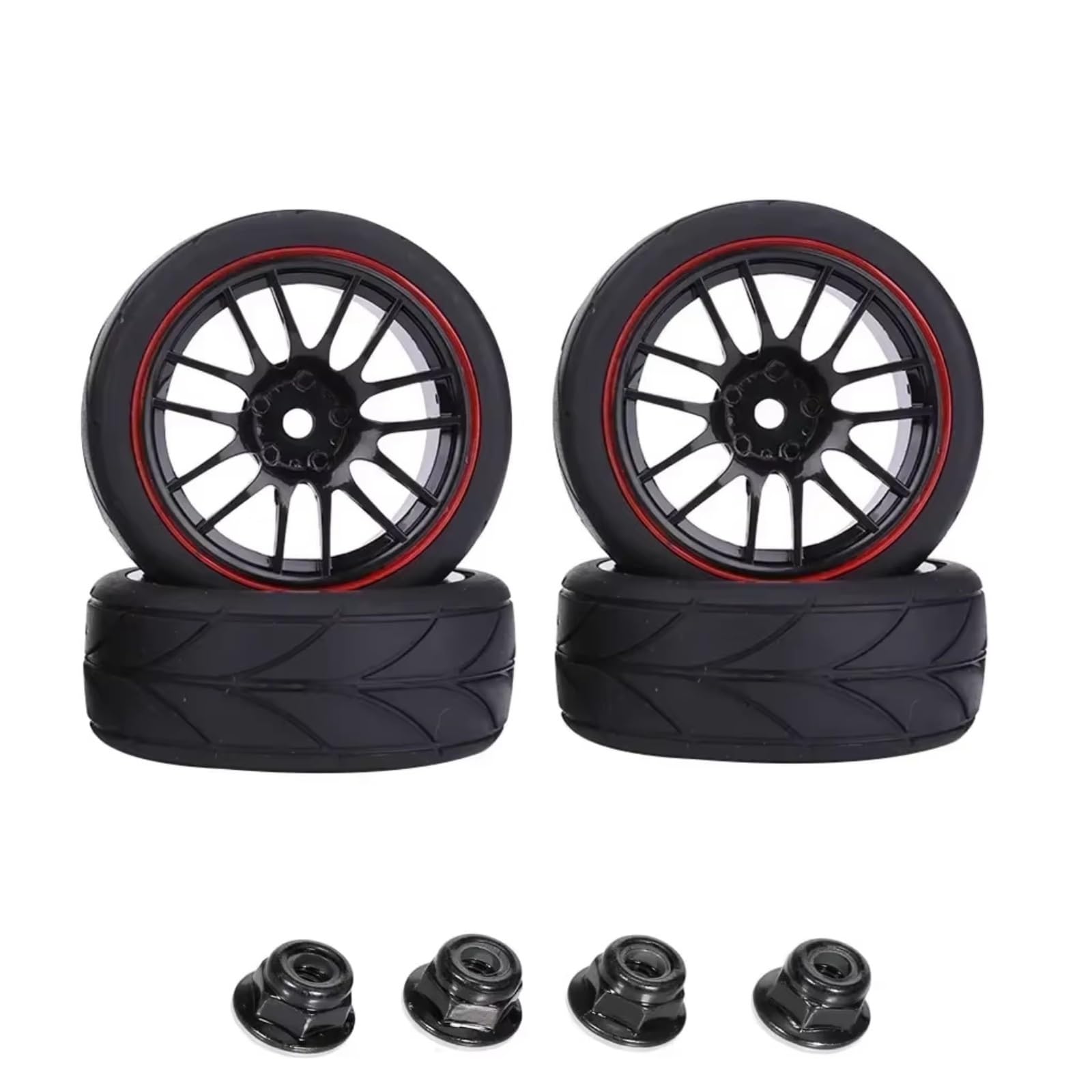 Compatibile Con Redcat Per HPI Per HSP Per Tamiya 144001 94123 94122 1/10 RC Car Pneumatici E Ruote Cerchioni 65mm Mozzo Esagonale 12mm ricambi RC