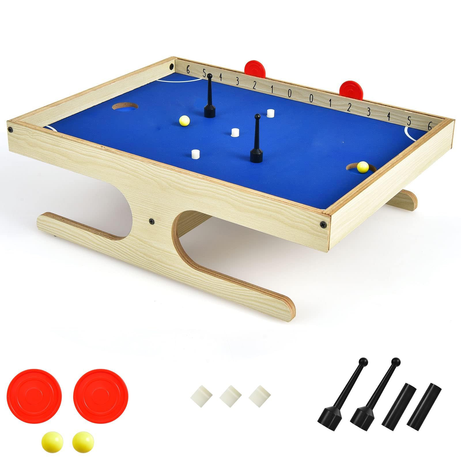 RELAX4LIFE Hockey Magnetico da Tavolo – Gioco Portatile con 2 Maniglie Magnetiche, 2 Segnapunti, 2 Palline e 3 Magneti di Ricambio – Dimensioni 45 x 33,5 x 14 cm – Divertimento per Bambini e Adulti