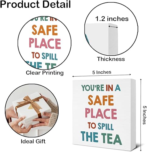 Miniatura 2 de Decoración de oficina de terapeuta, decoración de oficina de consejero, letrero de escritorio de salud mental, letrero de escritorio con texto en