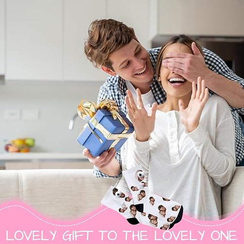 Miniatura 6 de Yopicks Calcetines personalizados tomados de la mano con foto, calcetines personalizados con manos, calcetines divertidos regalos para novio y
