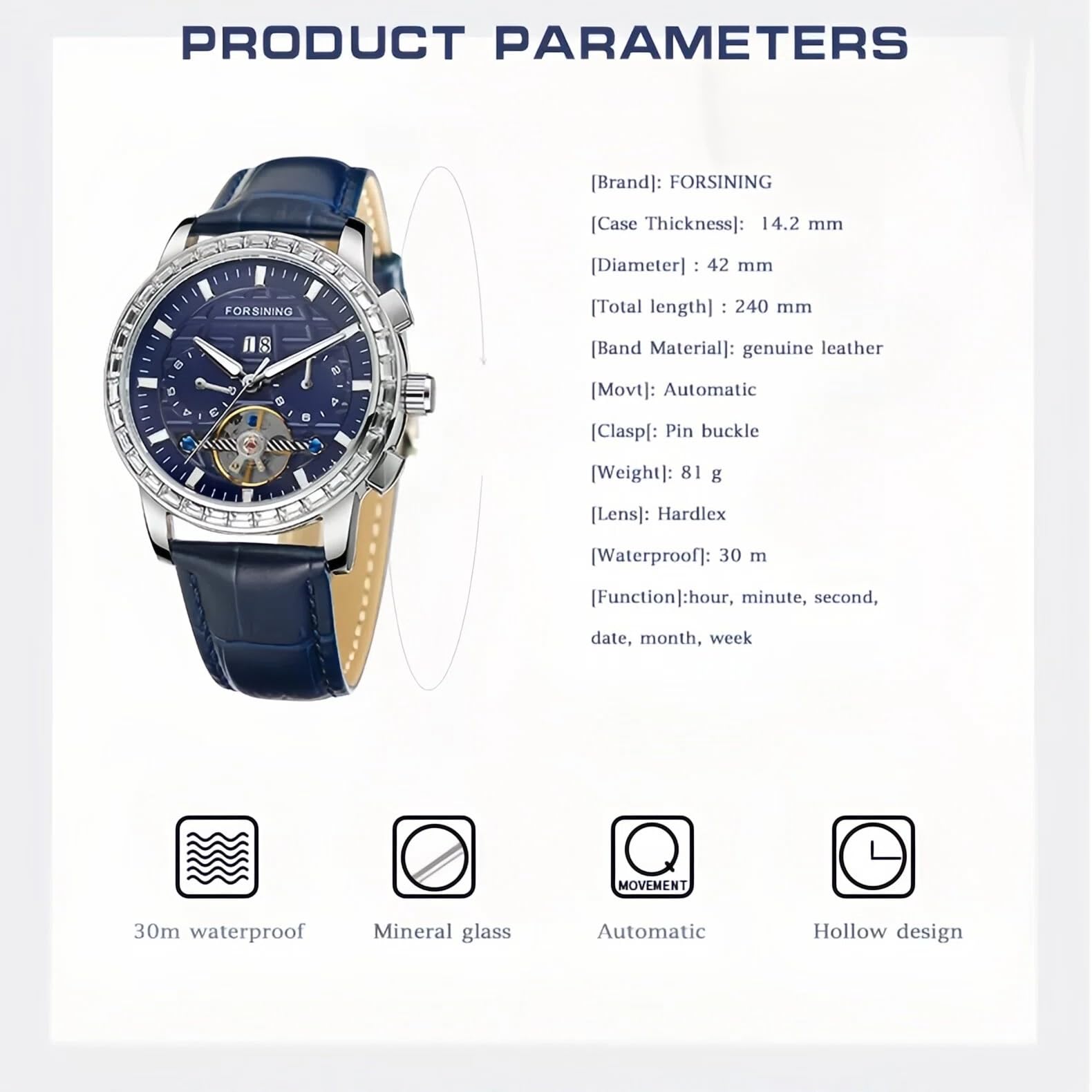 Hollow Skeleton Tourbillon automatyczny mechanizm męski zegarek ustawienie diamentów kalendarz tydzień miesiąc wielofunkcyjne wodoodporne luksusowe zegarki mechaniczne