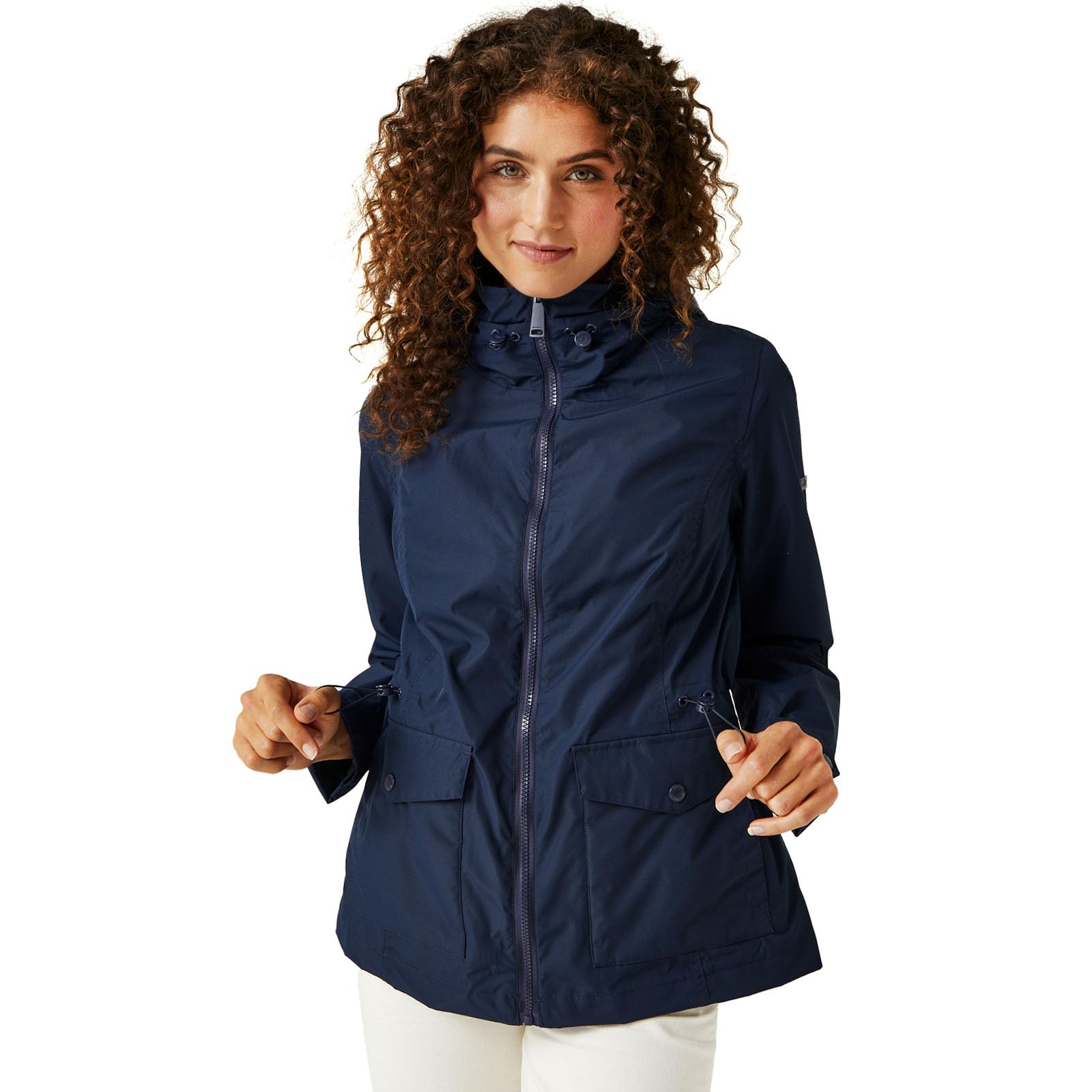Regatta Regatta Damski płaszcz przeciwdeszczowy z kapturem Navassa na całej długości Kobiety Regatta Women's Navassa Waterproof Jacket