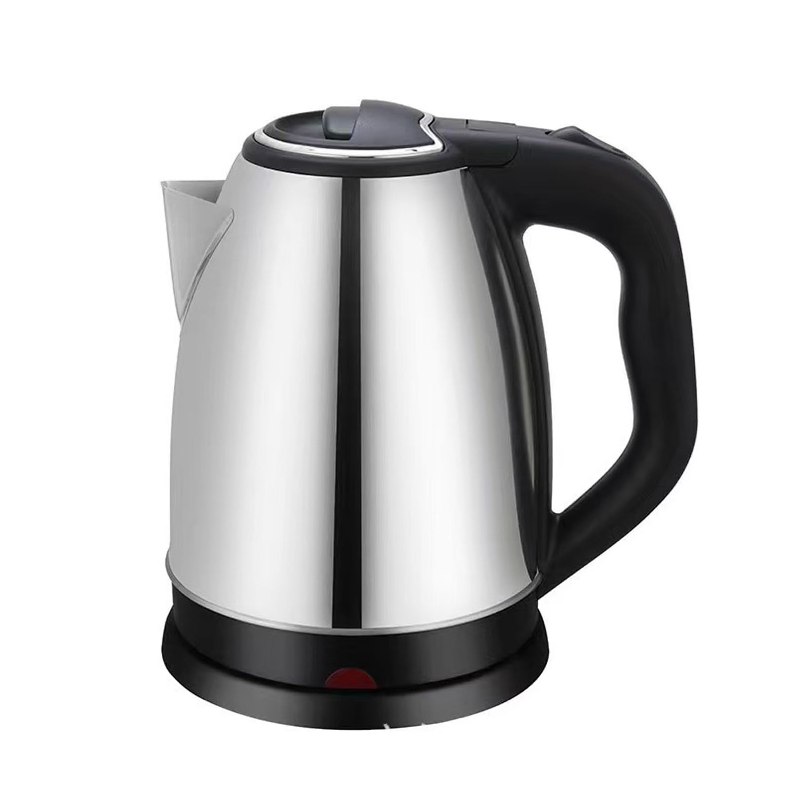 Hervidor eléctrico de 2 l, acero inoxidable 304, ebullición rápida, 1500 W, apagado automático, color plateado, 2 l