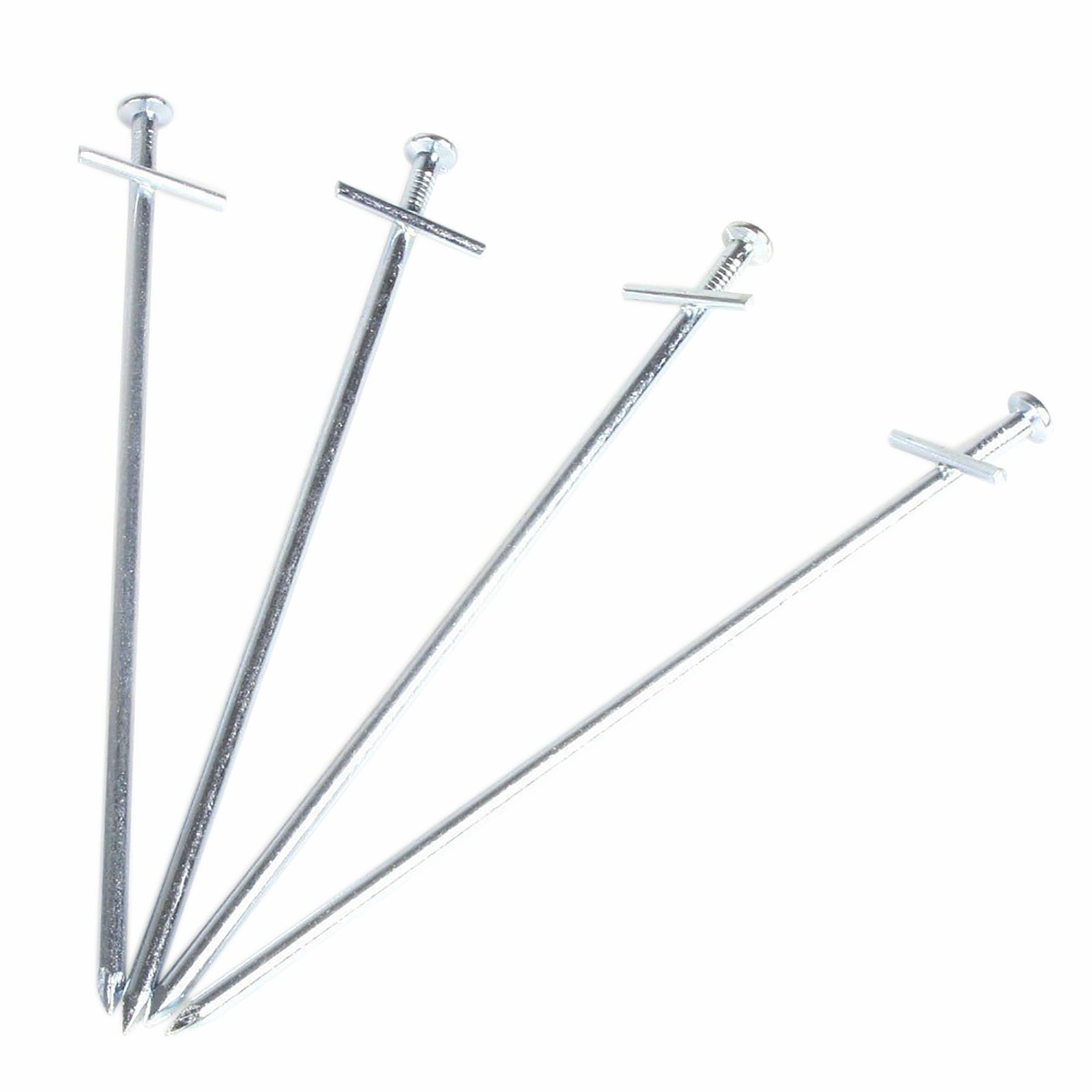ToCi Śledzie do podłoża skalnego 23 cm, stal ocynkowana, śledzie namiotowe, gwoździe do namiotu, gwoździe do ziemi i kamienistego podłoża, zestaw śledzi: 12 sztuk