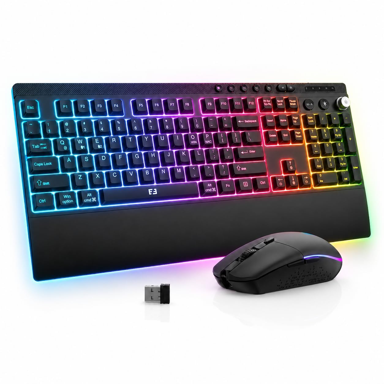 View 1 of ** does not come with the mouse **
seenda Wireless Gaming Keyboard and Mouse, RGB Backlit & Web Customizable