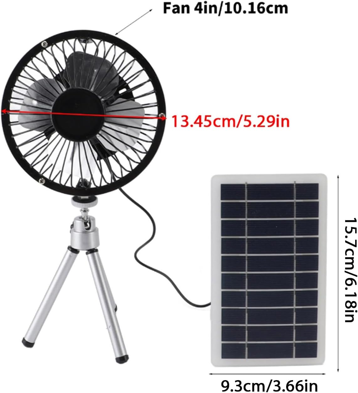 Tripod Base Cooling Fan Portable Monocrystalline Silicon Solar Panel Powered Fan Ventilator With Stretchable Stand Tripod Base Cooling