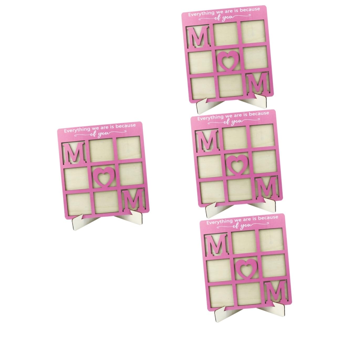 Ciieeo 4 Pièces Cadre Photo Multifonction pour Fête des Mères Décoration de Bureau Cadre Photo Décoratif Idée Cadeau Anniversaire Fête