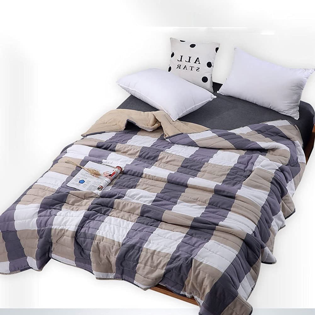 ADovz Summer Lavato Trapunta in Poliestere Aria condizionata consolatore Morbido Traspirante Fresco Coperta Sottile Coperta da copriletto da copriletto,Lenzuola