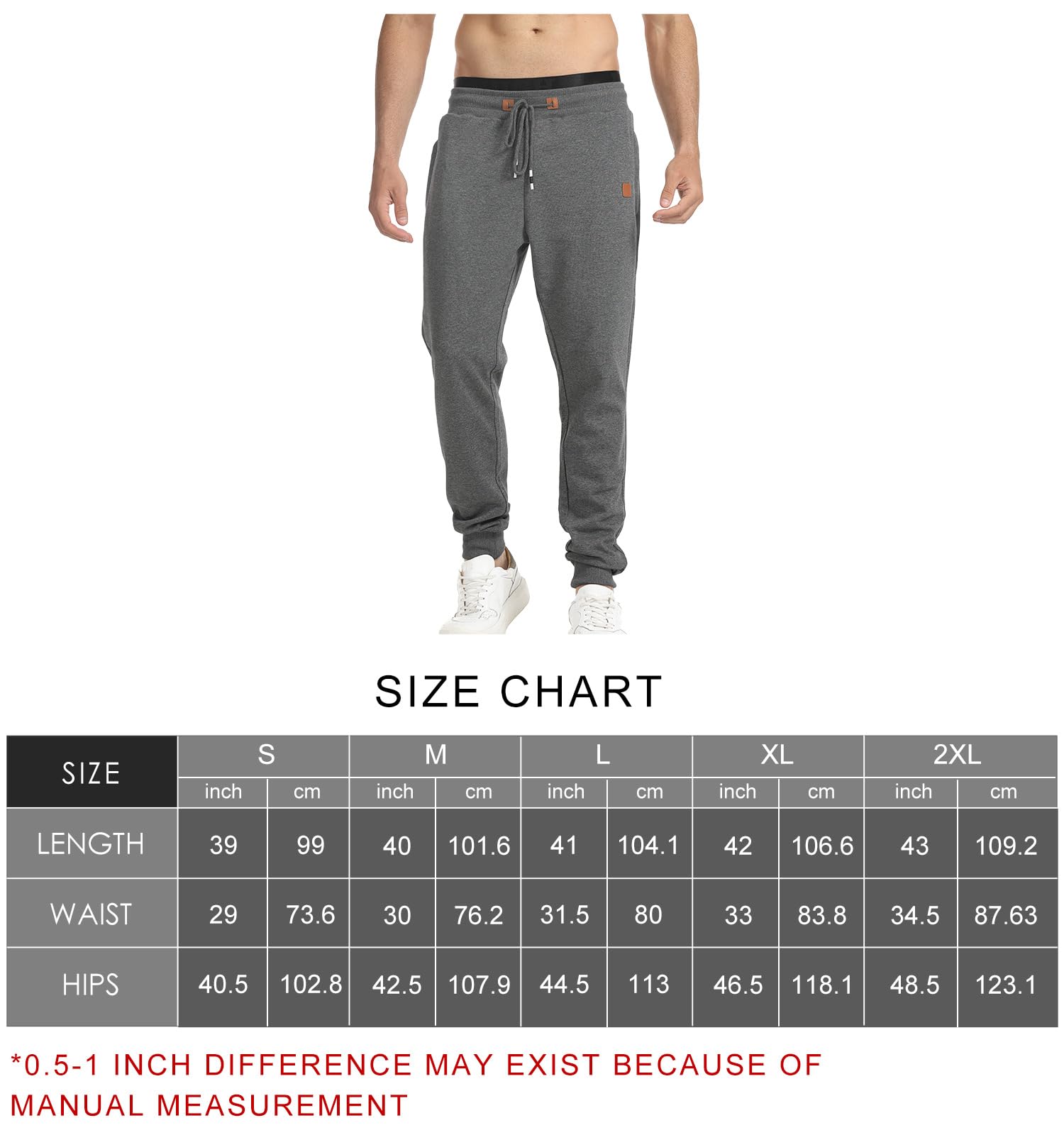 Suwangi Uomo Pantaloni Jogging Pantaloni Tuta Palestra Allenamento Running Sportivi Affusolati Joggers Corsa con Tasche Zip