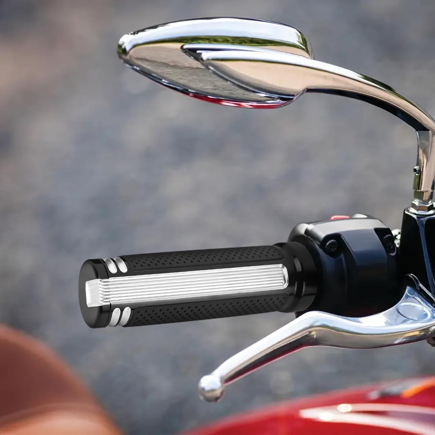 Motorcycle 1 Inch Hand Grips Handlebar Grips Cable Throttle Fit for Harley Touring 1996-2007, Hand Grips Handlebar Grips Fit for Harley Sportster XL 883 1200 Dyna Softail VRSC V-Rod