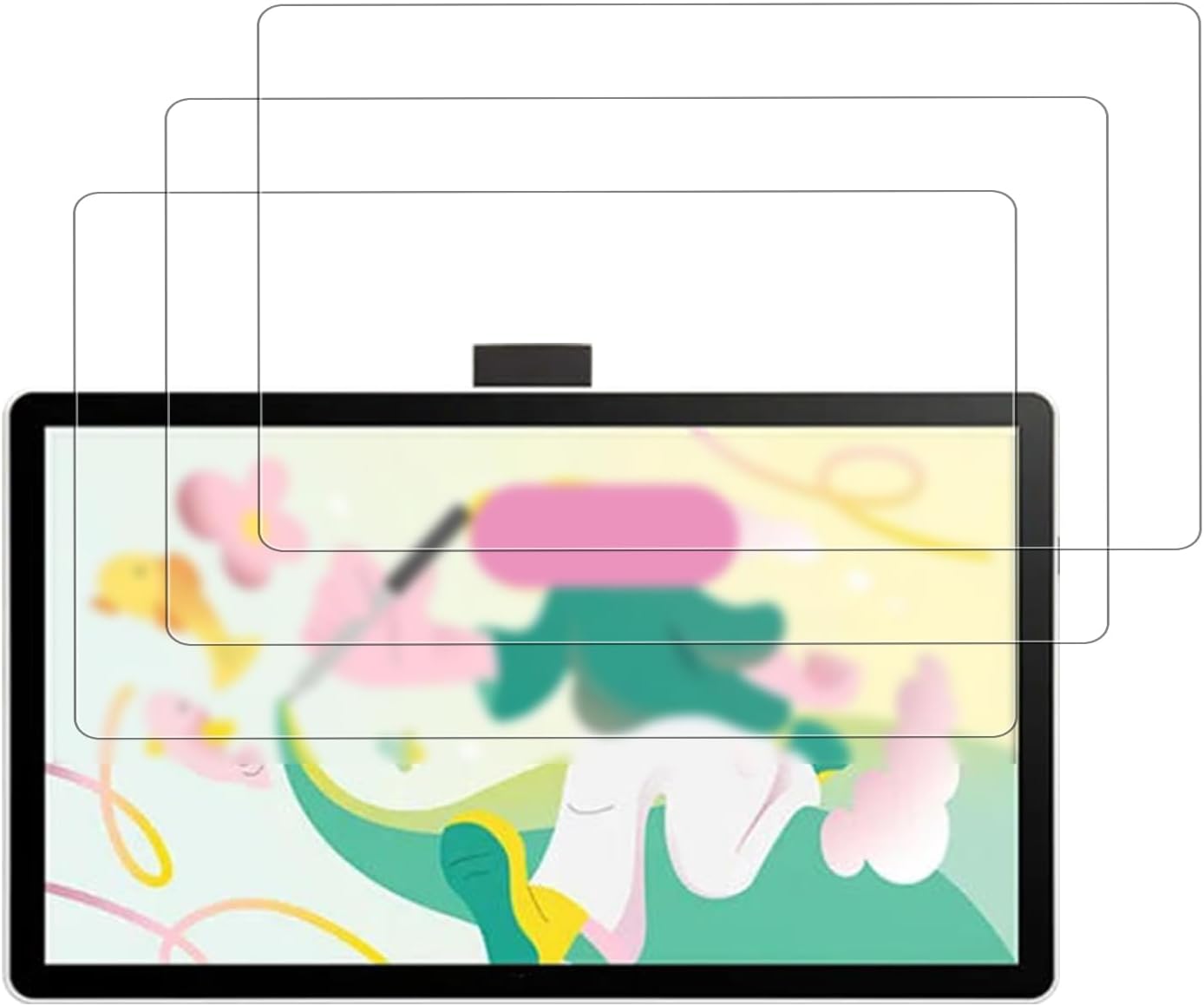 [3 Pack] Screen Protector for Wacom One 14 14 Inch Drawing Tablet, Flexible TPU Film Compatible with Wacom One14 14",Anti-Scratch Ultra-Thin.(Not tempered glass)