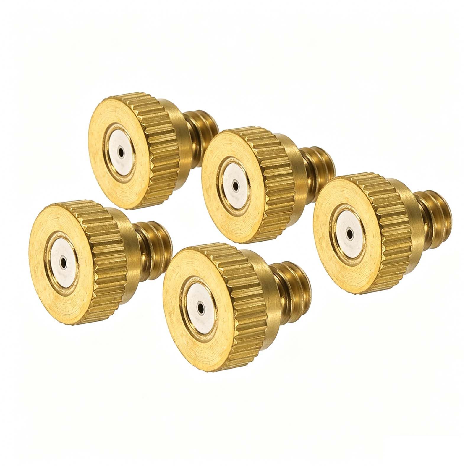 PUAISJN Brass Misting Nozzles, Brass Misting Nozzle Replacement Heads Aperture 0.1-0.8mm Irrigation for Greenhouse Cooling(50 Pieces,Aperture0.3mm)
