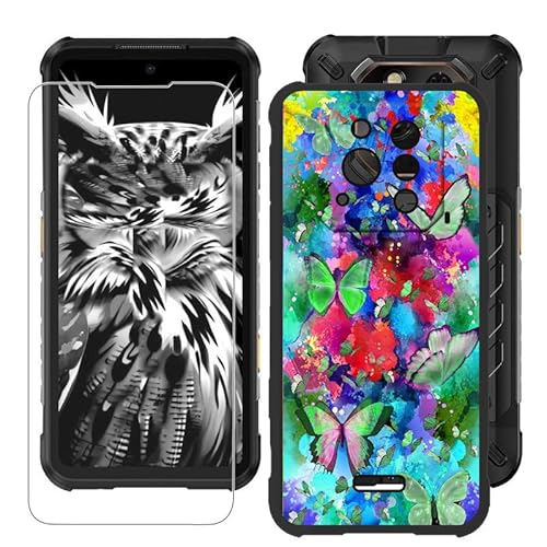 Case for Ulefone RugOne Xever 7 Pro (6.67") Phone Case + Screen Protector -Cover Shell Soft Silicone Black Protective case Bumper Belt Tempered Glass 9H Hardness -Beautiful Dream