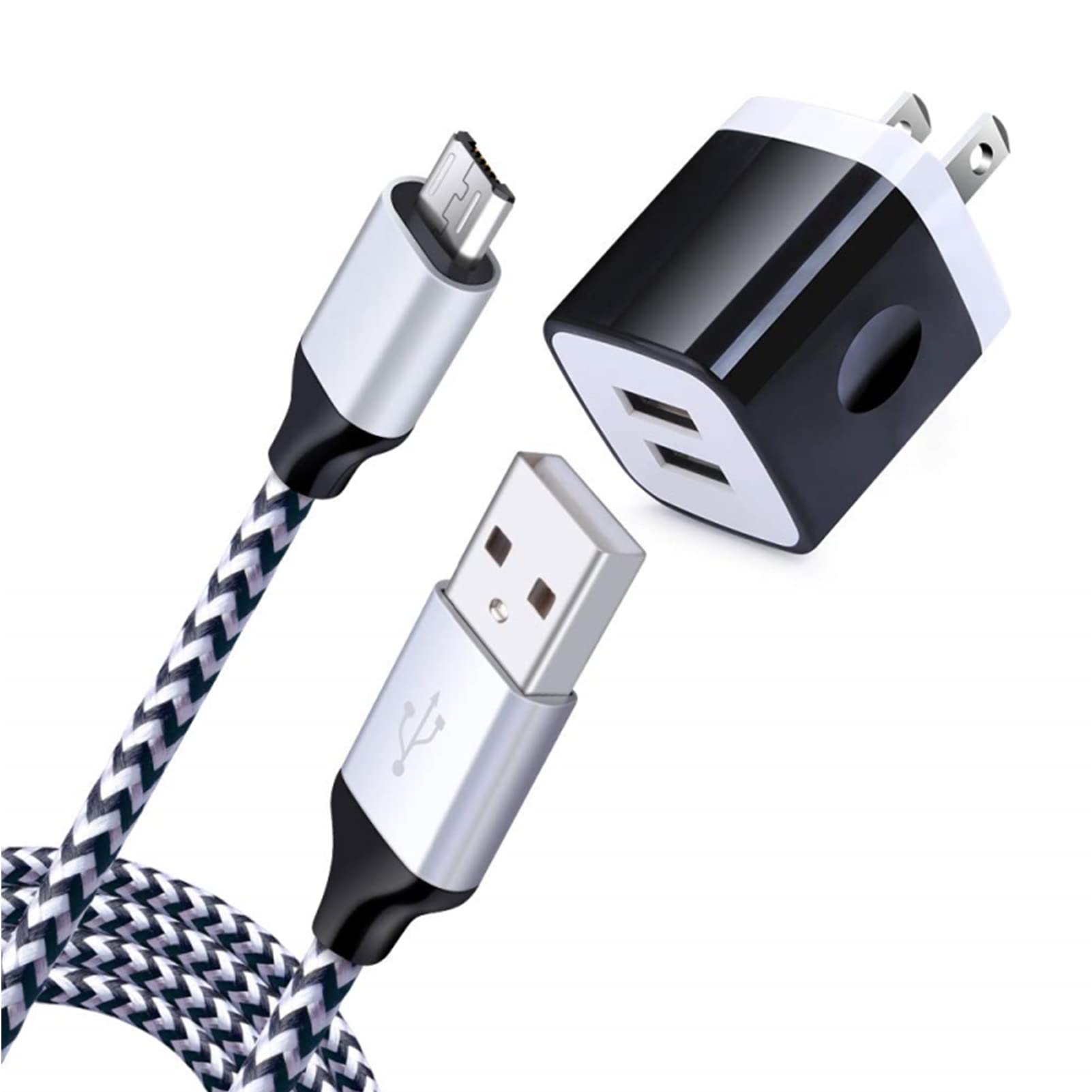 Amazon | Hootek USB充電器 2ポート USB コンセント with Micro USB 