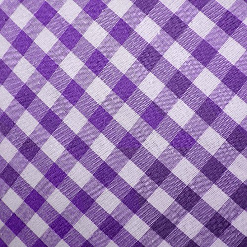 Hans-Textil-Shop Kissenbezug Karo 1x1 cm Reißverschluss - Kissenhülle, Kissen, Sofakissen, Kopfkissen, Dekokissen, Landhaus, Karomuster, Kariert (20x30 cm, Lila) – Bild 4