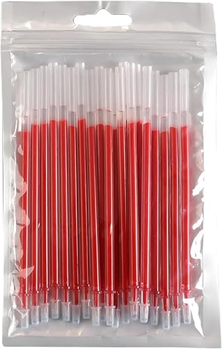 Miniatura 7 de 20 repuestos de bolígrafo de gel rojo resistente al desgaste, tubo de aguja de tinta de plástico súper suave, 0.020 in, recambios de lápiz óptico de