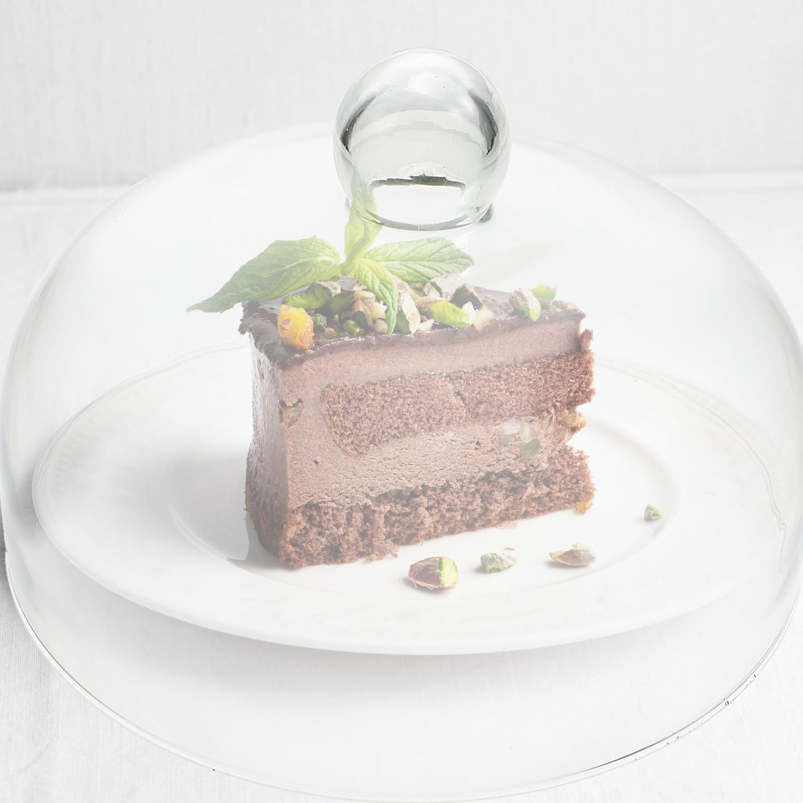 Alipis Kuchenplatte mit Deckel Glas Glas Kuchenhaube mit Frischhaltedeckel und Stabiler Platzierung Transparente Dessertabdeckung für Küche und Party