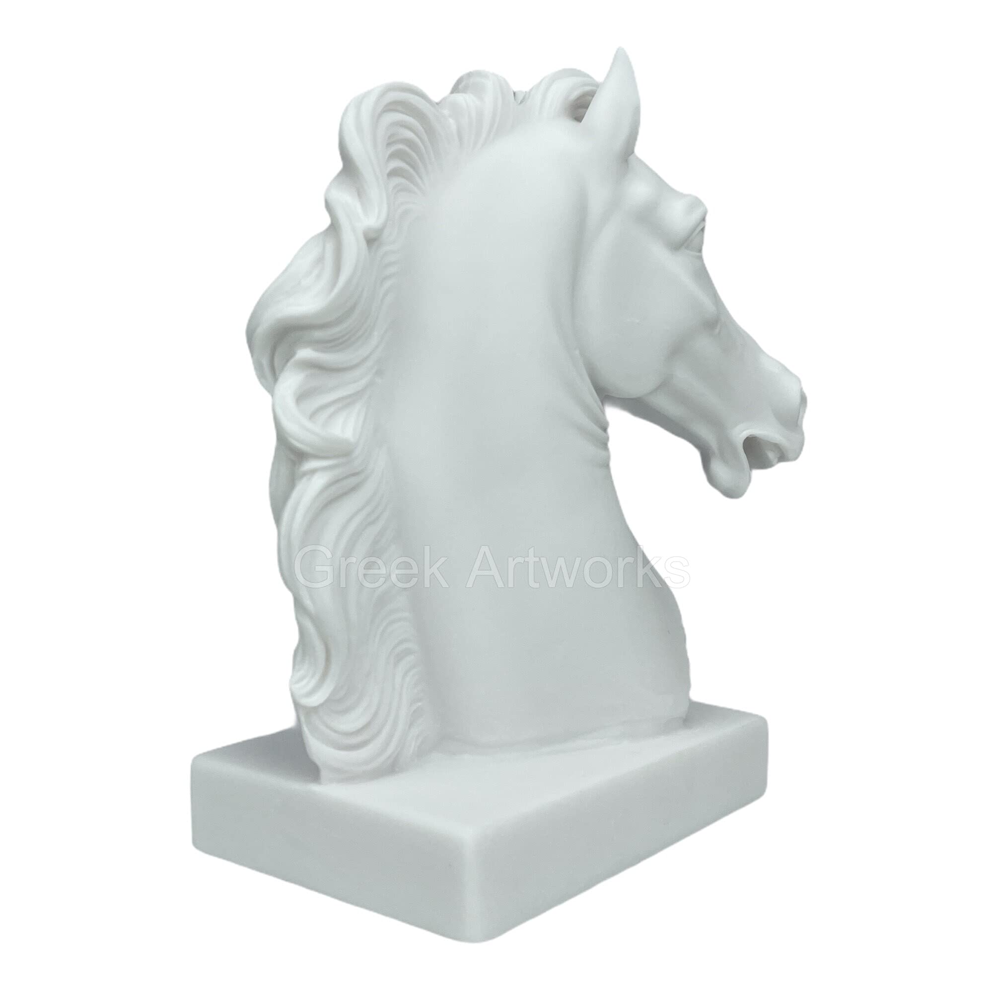 Fermalibri a forma di testa di cavallo, scultura greca, decorazione per la casa