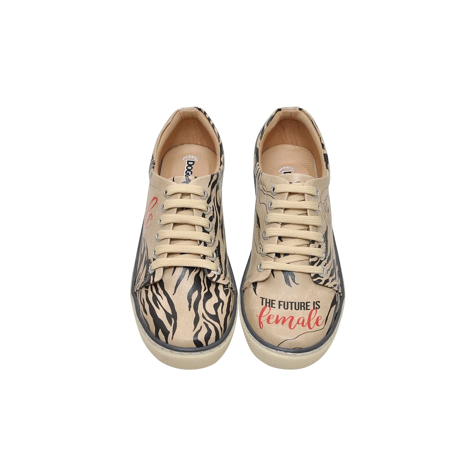 DOGO Sneakers, Zapatilla de Deporte Mujer, Beige, 37 EU