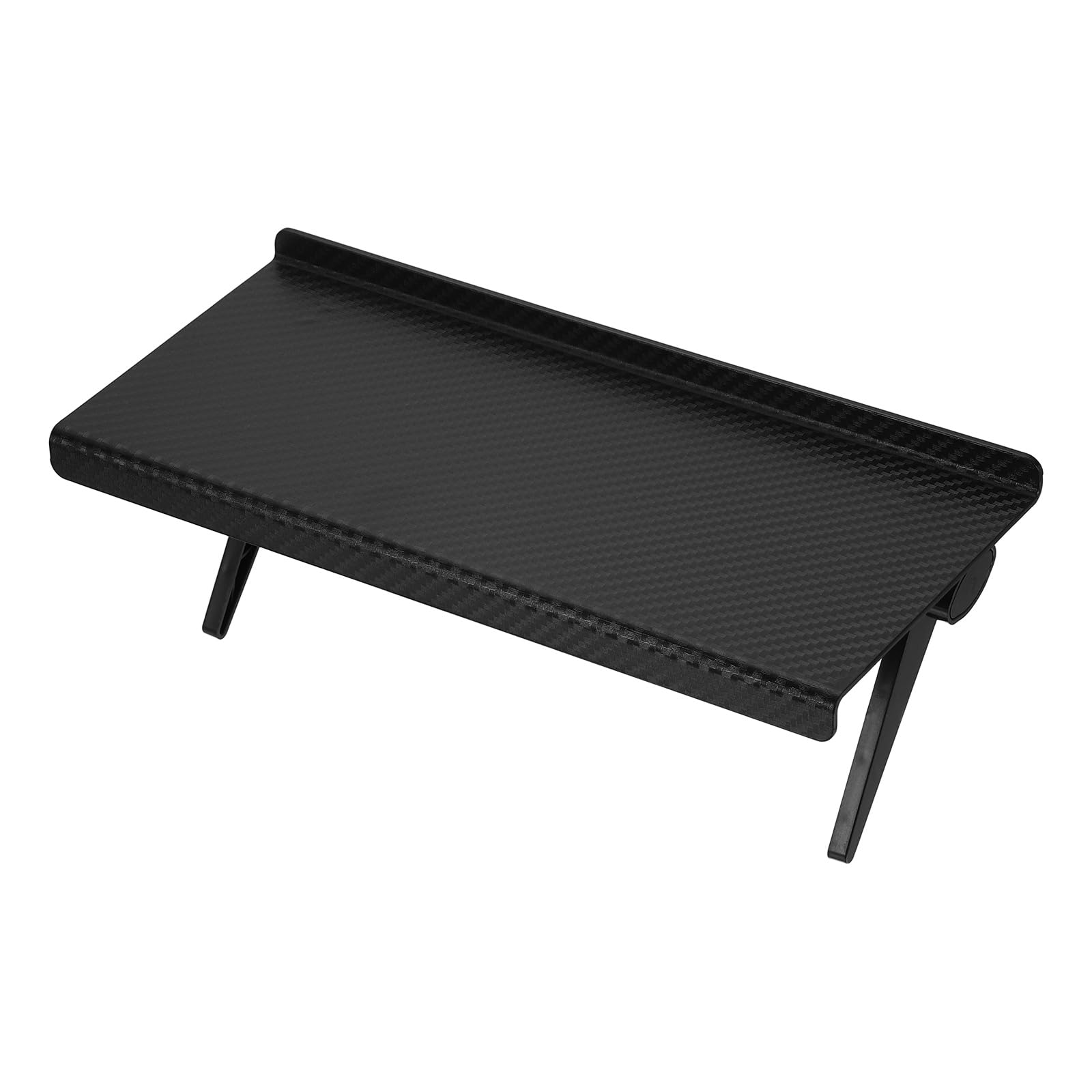 sourcing map TV Top Shelf TV Monitor Shelf, 10.2" x 4.5" Plastic Adjustable Screen Shelves Monitor Top Bracket Universal Fit Shelves Storage for Media Box Game Console Router Phone, Black