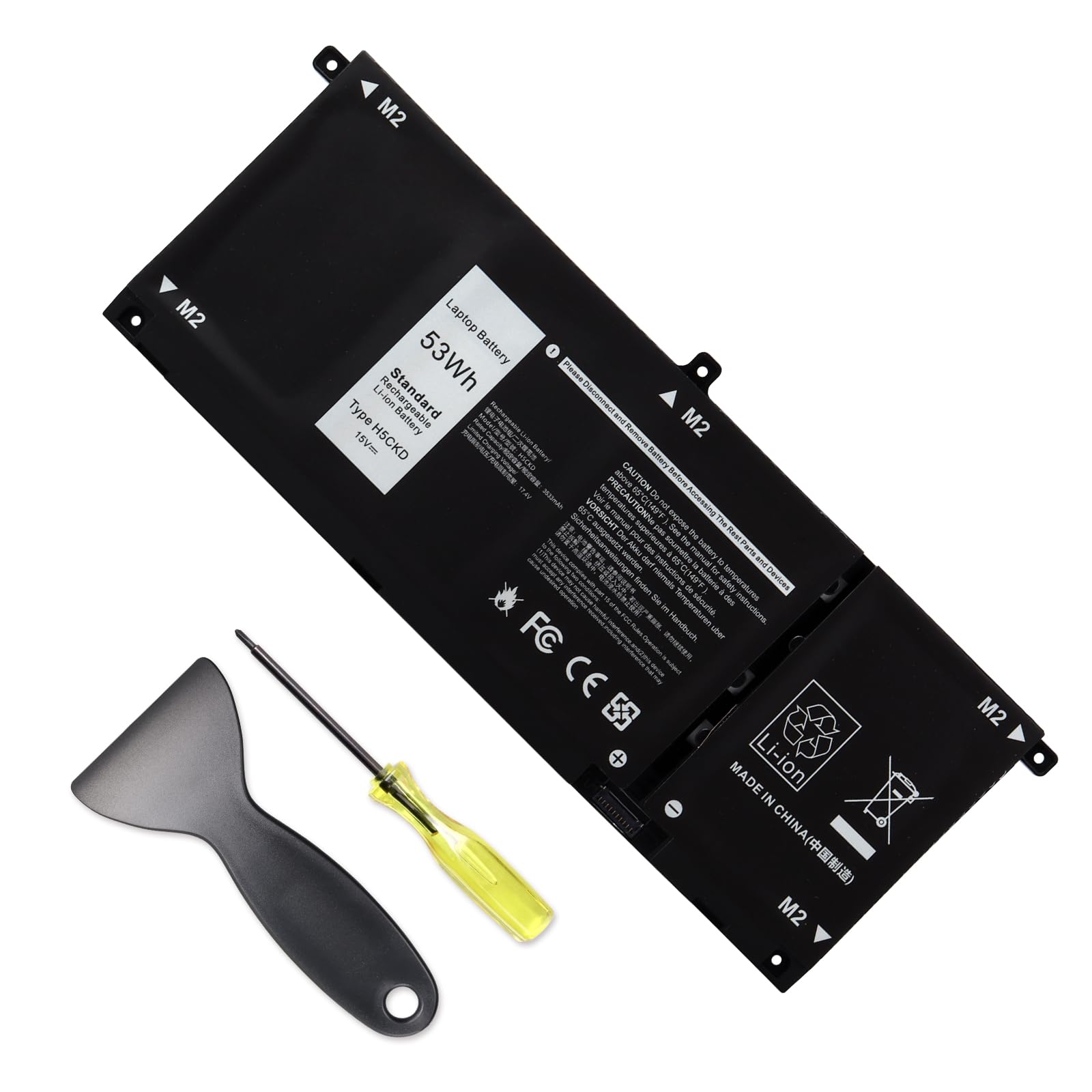 H5CKD Batterie pour Dell Inspiron 5300 5401 5408 5501 5508 5509 Inspiron 5400 5406 7300 7306 7405 7500 7506 2 in 1 Silver Latitude 3410 3510 Vostro 5300 5301 5401 5402 JK6Y6 9077G 7T8CD