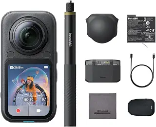 Insta360 X6 エッセンシャルキット 8K 360度カメラ 1/1.1インチセンサー AI編集 140分撮影 アクションカメラ 防水