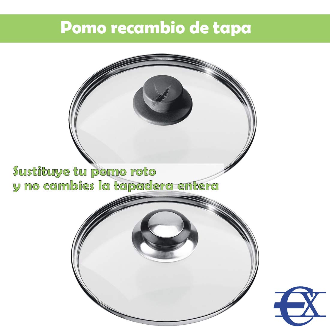 Pomelli Di Ricambio Universali Per Coperchi Pentole - 2 Pezzi 60mm In Acciaio Inox - Foto 5