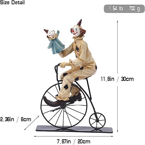 Miniatura 10 de Estatuas de payaso de circo, escultura creativa para decoración del hogar, adornos decorativos coleccionables, figuras de arte coleccionables,