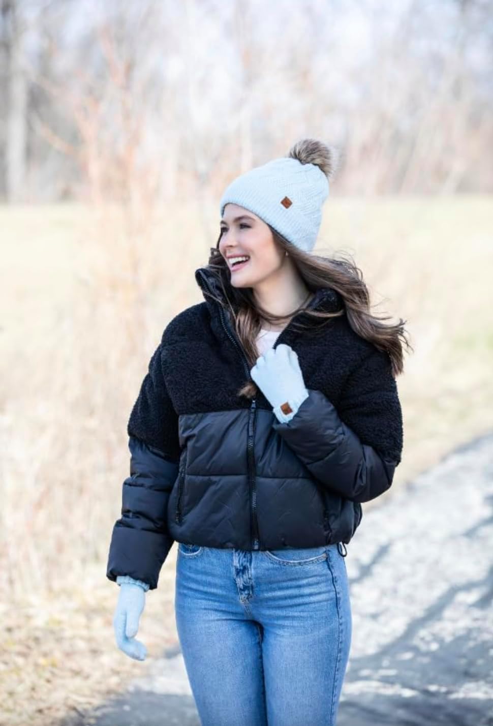 Britt's Knits Womens Stylish Warm Knit Mainstay Plush-Lined Pom Pom Cold Weather Hat - Image 8