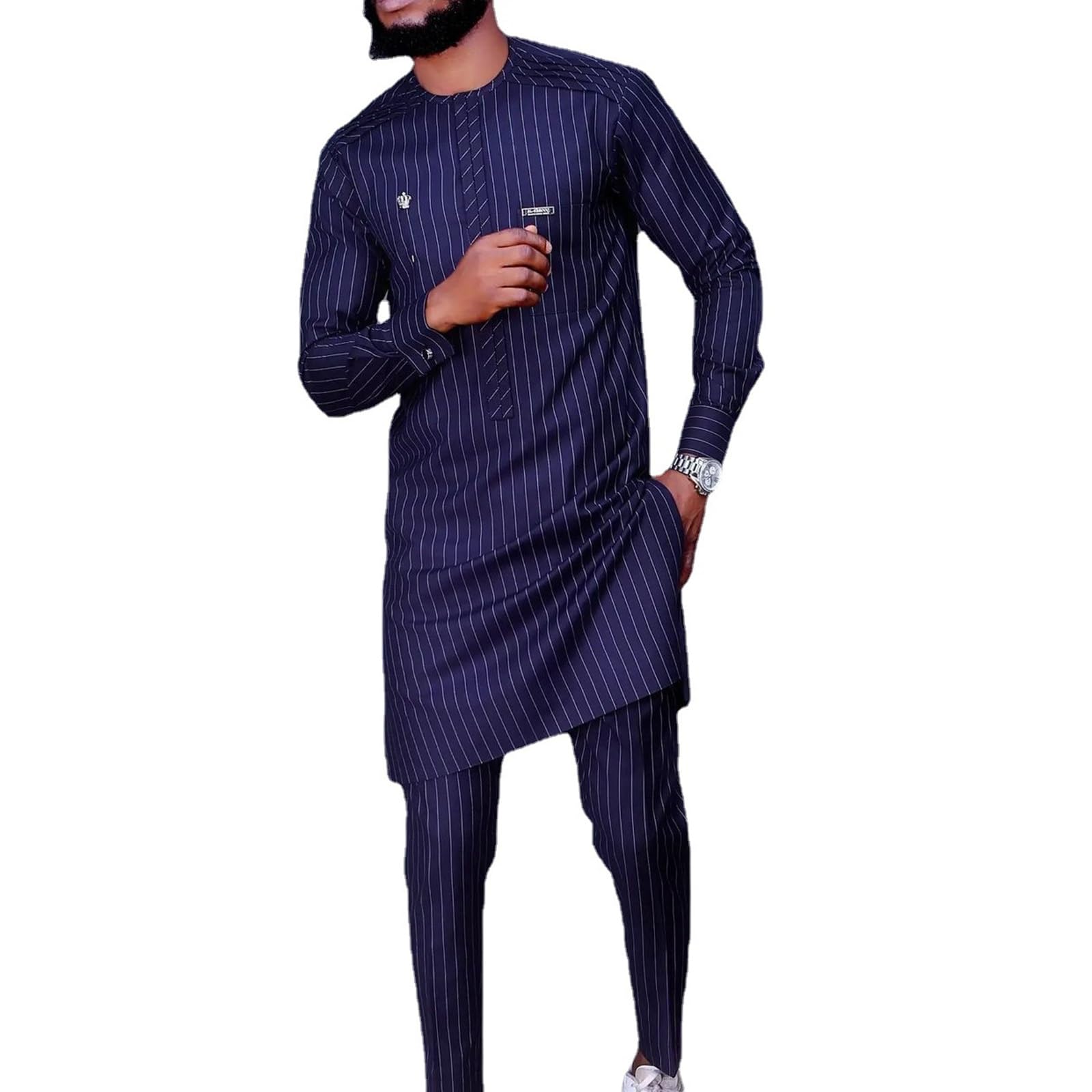 African Suits For Men Blazer And Pants 2 Piece Set Dashiki Outfits Ankara Attire For Wedding(Size:4XL)