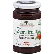 Rigoni Di Asiago Fiordifrutta Organic Fruit Spread, Strawberry, 8.82 Ounce, Pack of 6