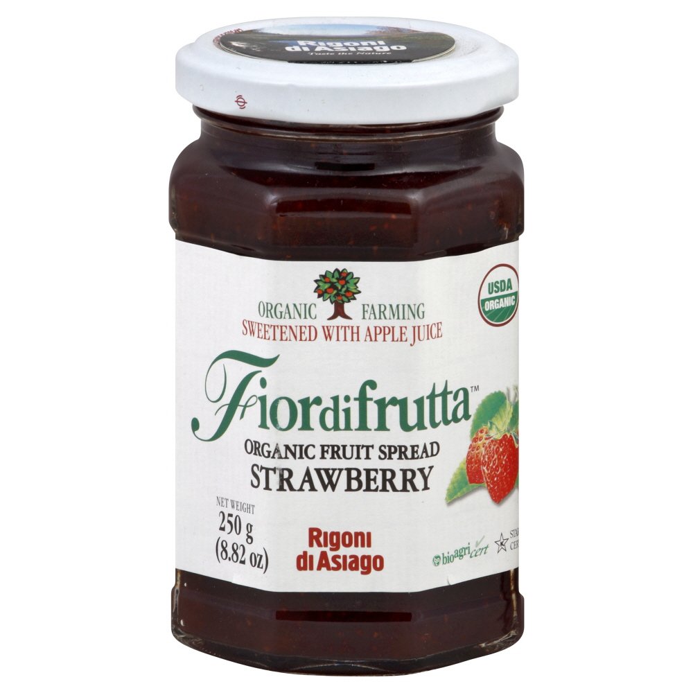 Rigoni Di Asiago Fiordifrutta Organic Fruit Spread, Strawberry, 8.82 Ounce, (Pack of 6)