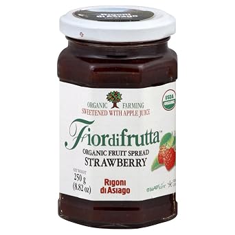 Rigoni Di Asiago Fiordifrutta Organic Fruit Spread, Strawberry, 8.82 Ounce, Pack of 6