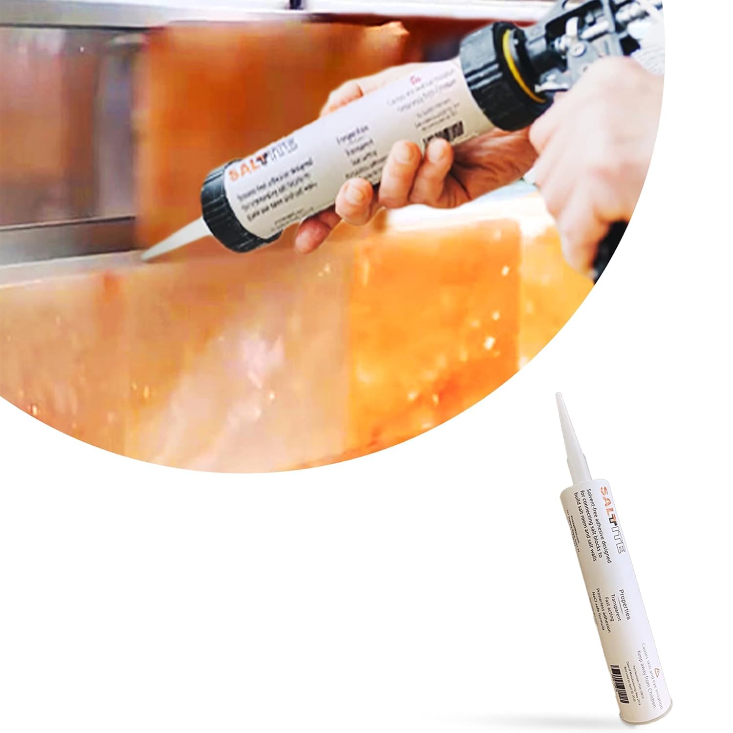 Saltite - Himalayan Salt Glue Pack of 6 Himalayan Salt Adhesive for Joining Himalayan Salt Bricks, The Perfect Sealant for Blocks and Tiles & Salt Products