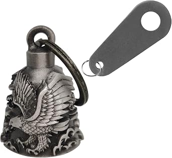 Motorcycle Bell with Hanger for Biker, Good Luck Biker Bells & Motorcycle Accessories, Keychain Luck Bell