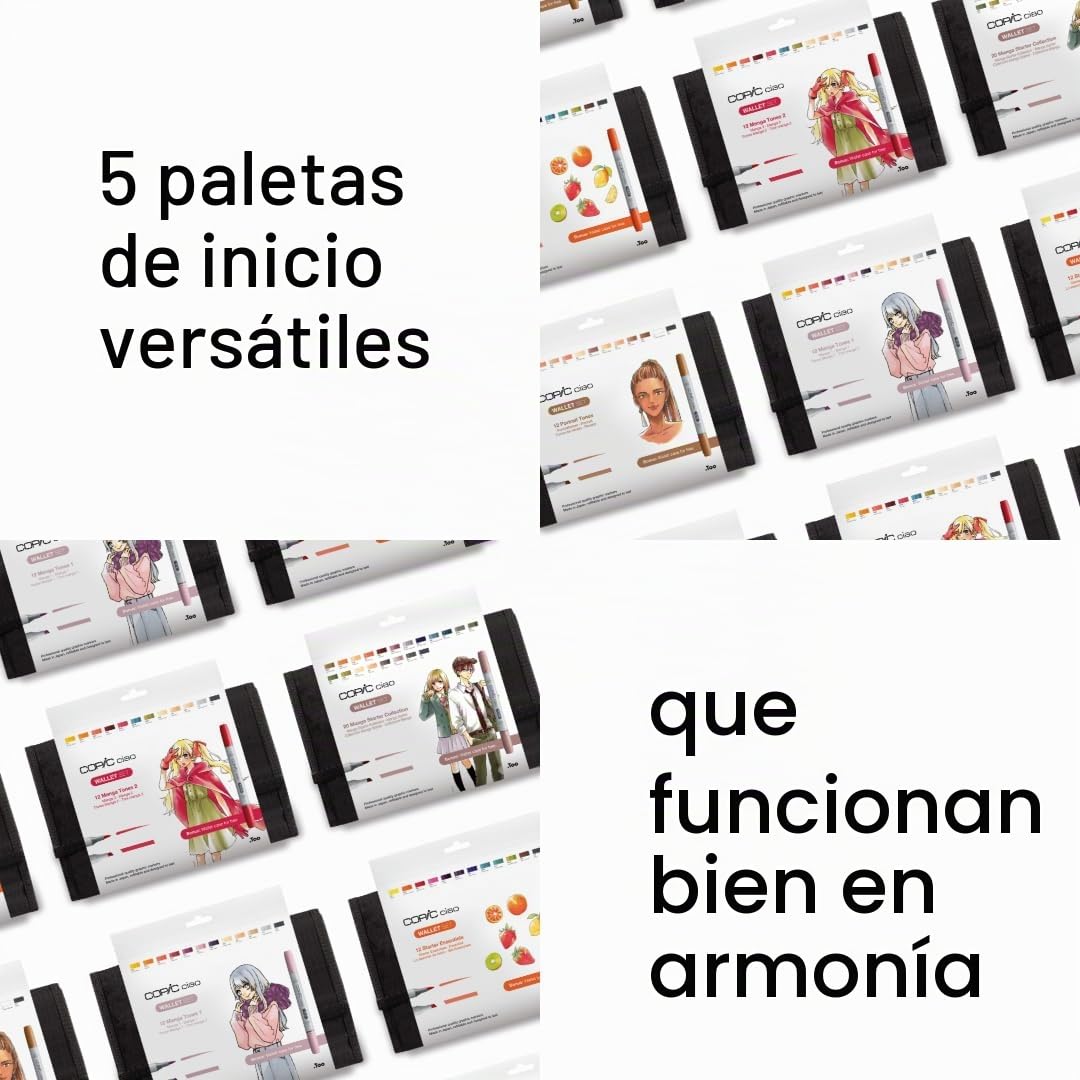 Copic Ciao - Set de rotuladores (12 unidades, para dibujar manga), colores carne