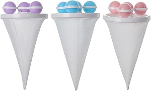New Washing Machine Hair Filter Cleaning Mesh Bag, Washing Filter Ball, Home Floating Catcher Pouch Laundry Lint Mesh Bag, Cleaning and Decontamination Laundry (3, Color)