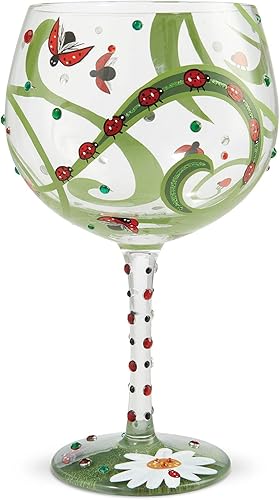 Enesco Designs by Lolita Ladybug Copa de Balon Gin - Vaso de cóctel, 24 onzas, multicolor
