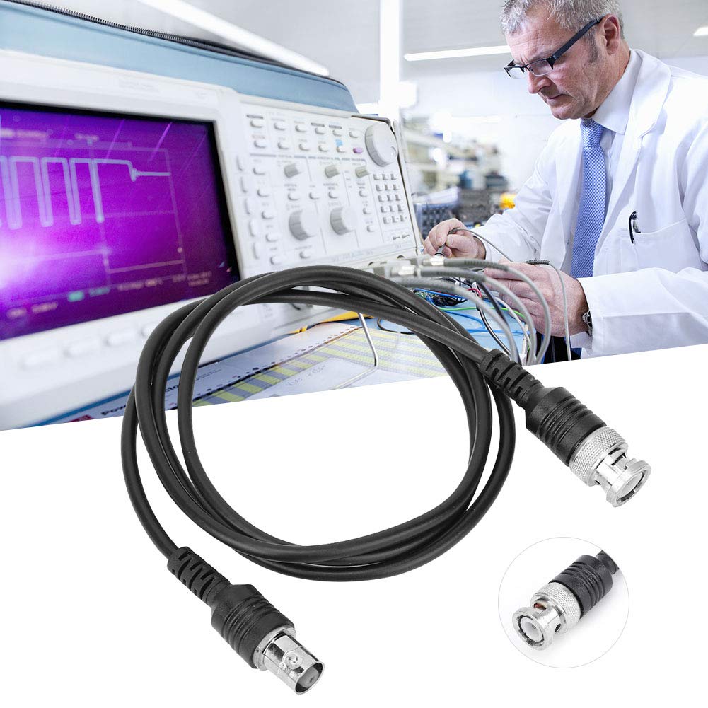 Haofy Koncentryczny Przedłużacz BNC Silnie Podłączony do Przedłużacza Monitorowania Oscyloskopu, 2 szt. Kabel z głowicą Męsko-żeńską do Czystej Miedzi 50 Ω, 1 M (Przedłużacz BNC)