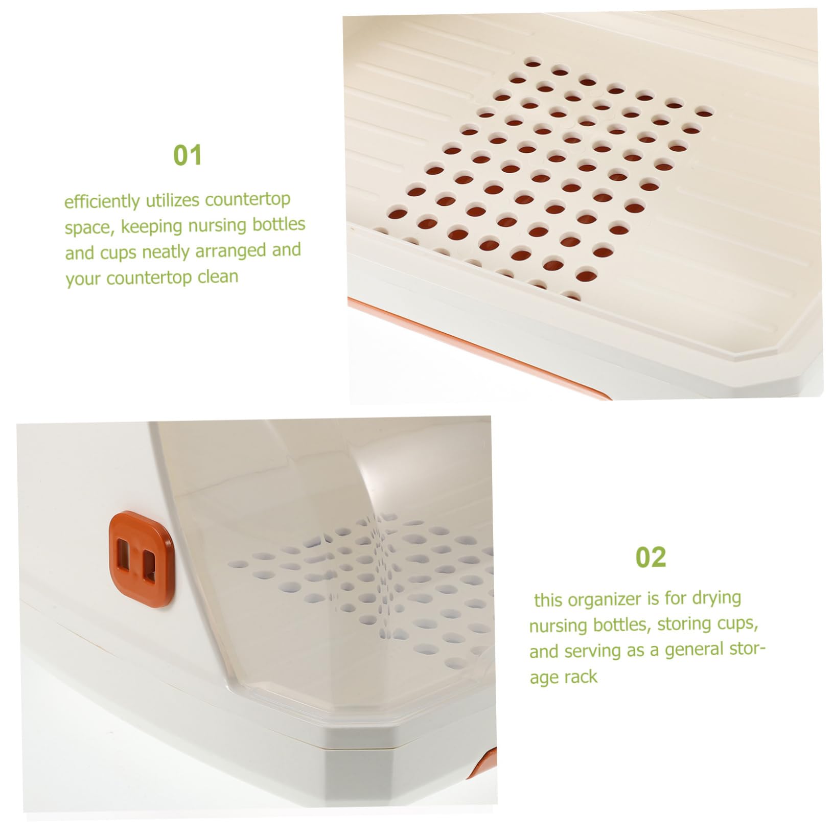 VICASKY Égouttoir Biberon avec Couvercle Organisateur De Comptoir pour Tasses Porte-gobelets pour Biberons