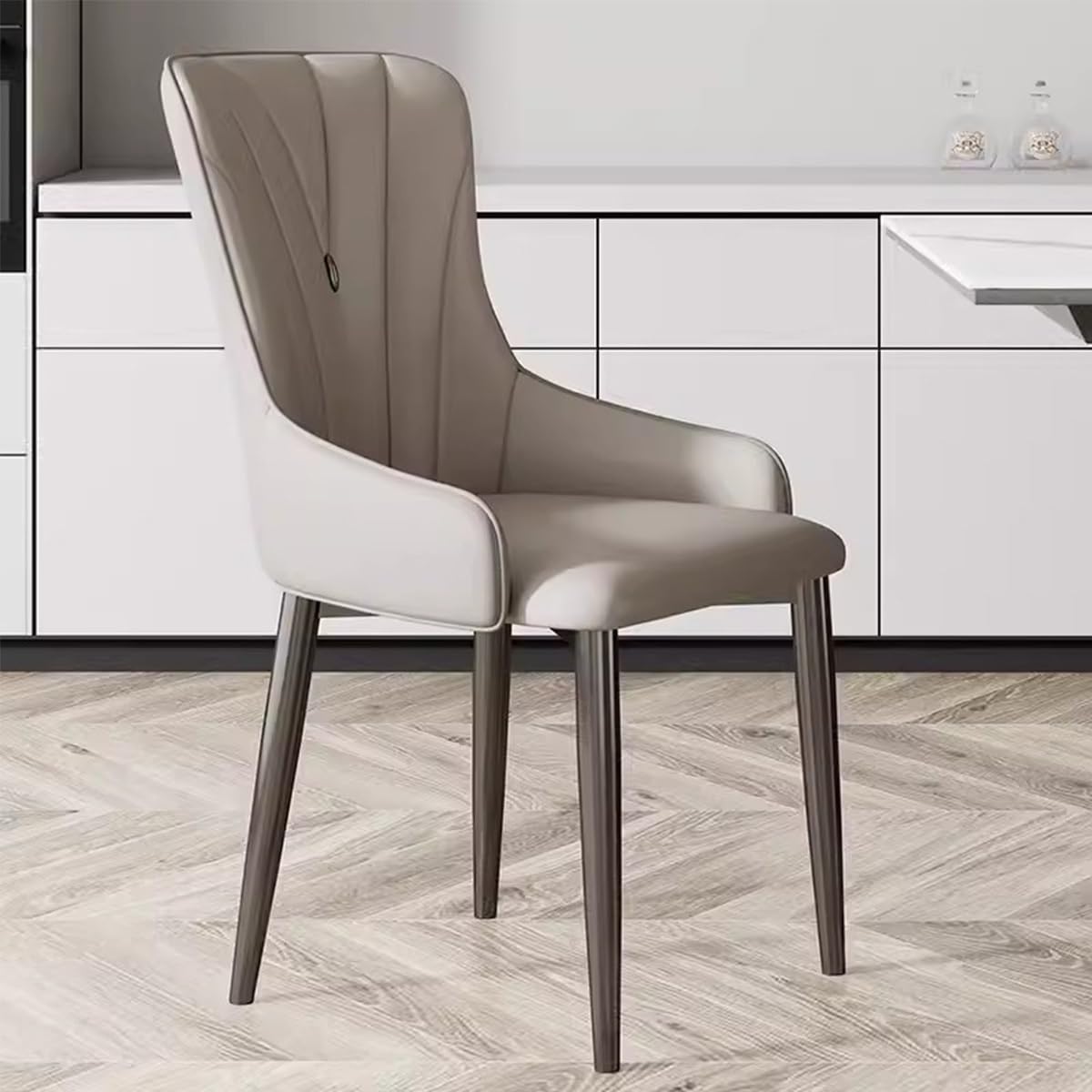 Amazon｜ダイニングチェア エルゴノミクスバックラウンジチェア レザー 