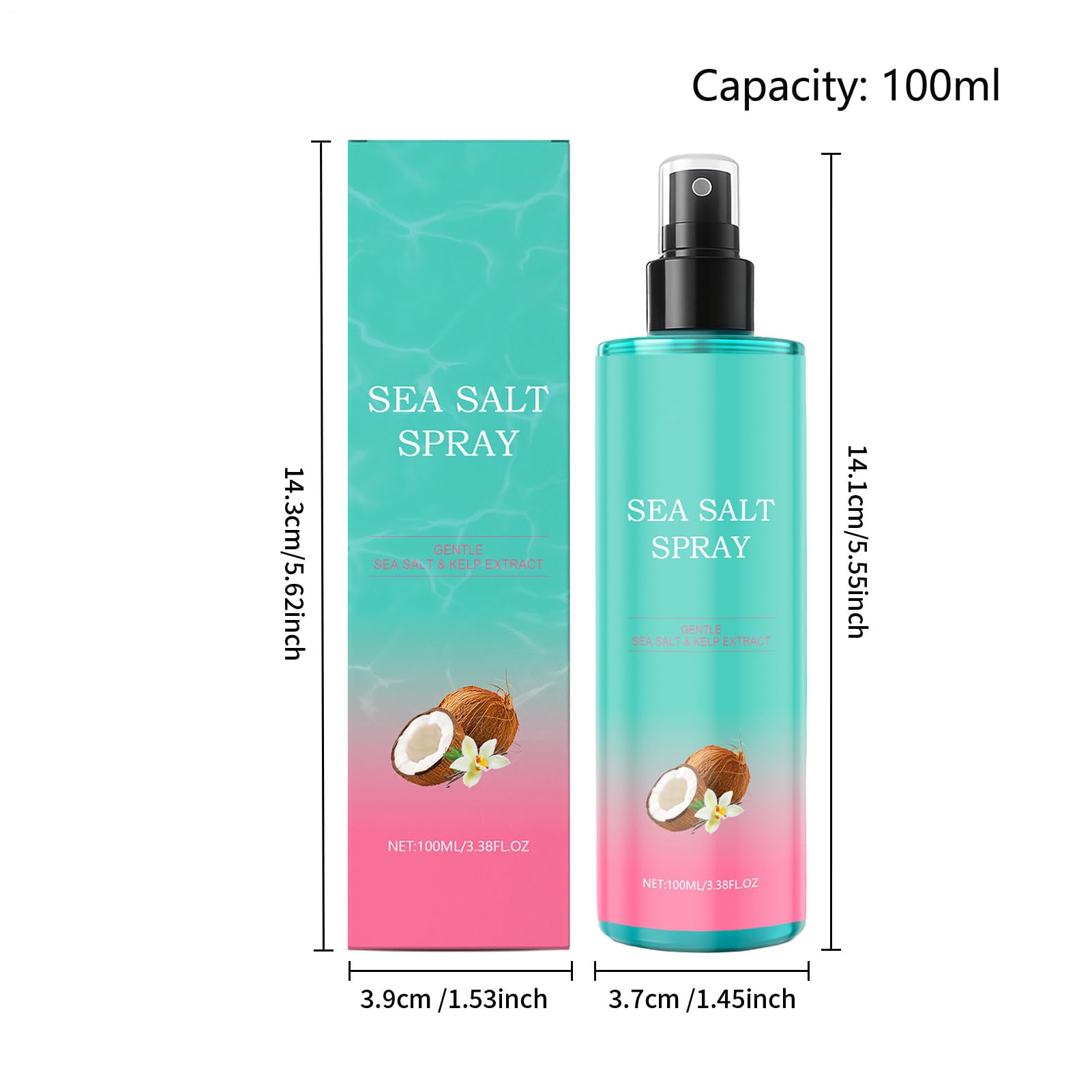 Spray volumizzante per capelli, leggero da 100 ml, testurizzante non grasso, scelta ideale per donne e uomini, uso in salone, viaggi, mattina, spiaggia, notte, routine quotidiana