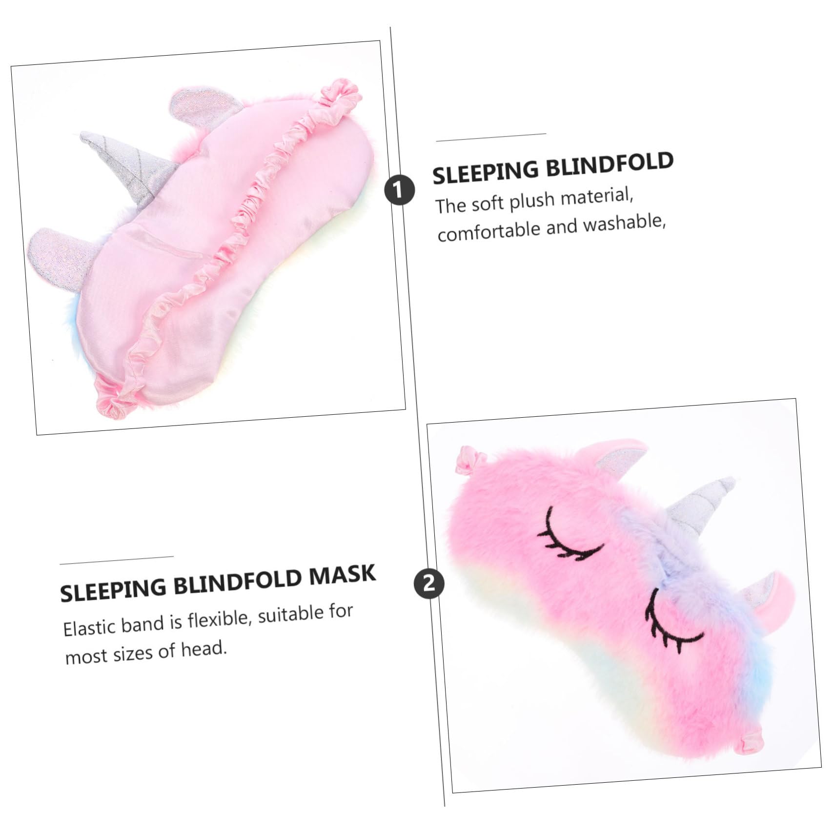 Beavorty 2 Sätze Einhorn Augenklappe Schlafmaske Mit Kopfhörern Augenklappen Schlafaugenabdeckungen Für Reisen Schlafen Gesicht Schlafmaske Aus Seide Ohrstöpsel Satin 6 Stücke * 2