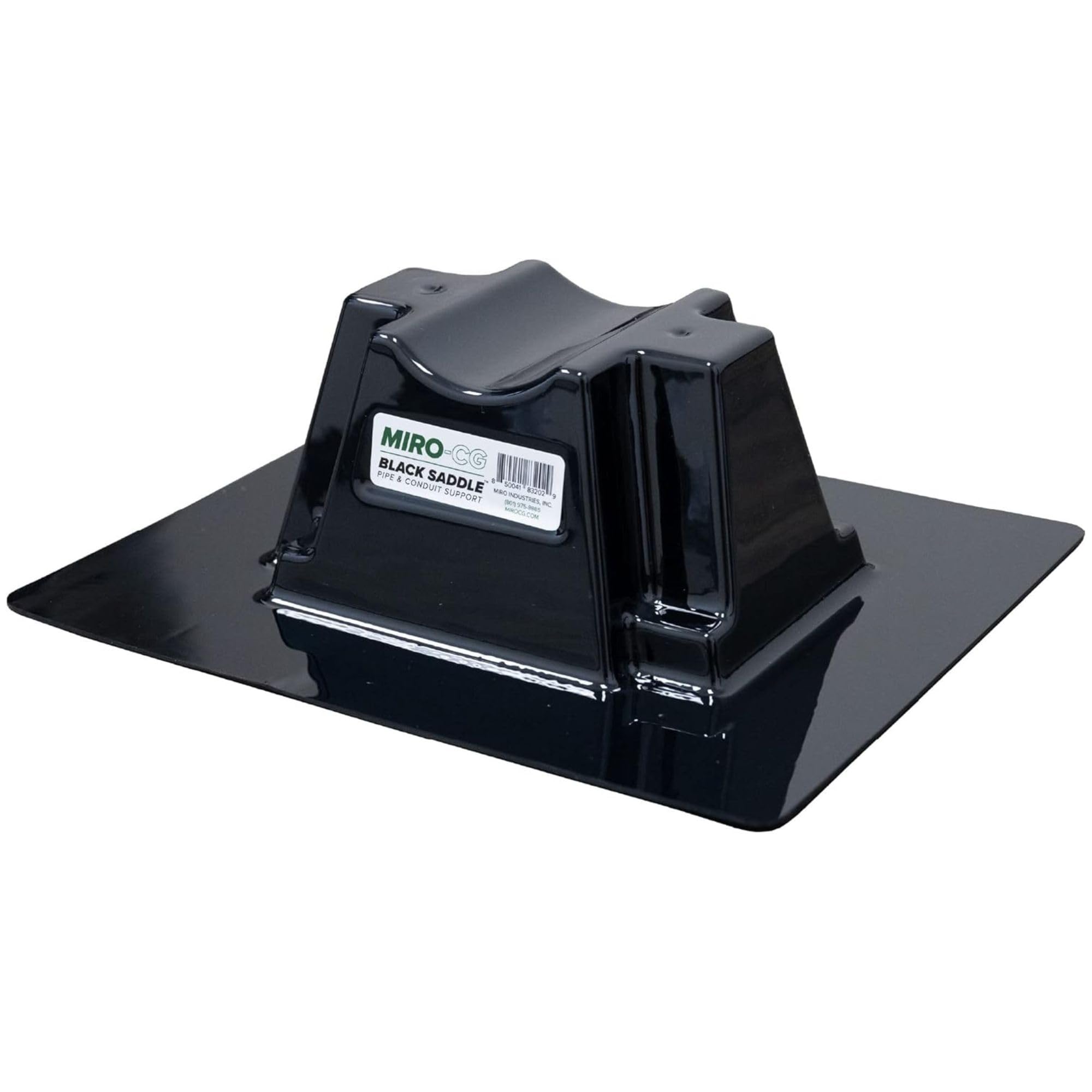 6-Pack Black Saddle Rooftop Pipe Support - Made in USA Pipe Support Stand for up to 3.5" Pipes - Tested to Withstand up to 2000 lbs -