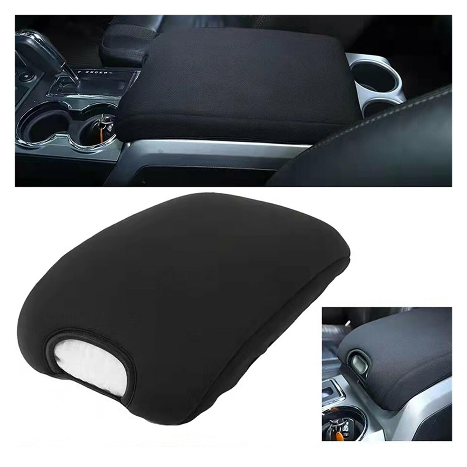 Armlehnen Auto Mittelkonsole Abdeckung Armlehne Pad Konsole Schwarz Abdeckung Trim Für Ram 1500 2500 3500 2010-2017 Auto Innen Zubehör