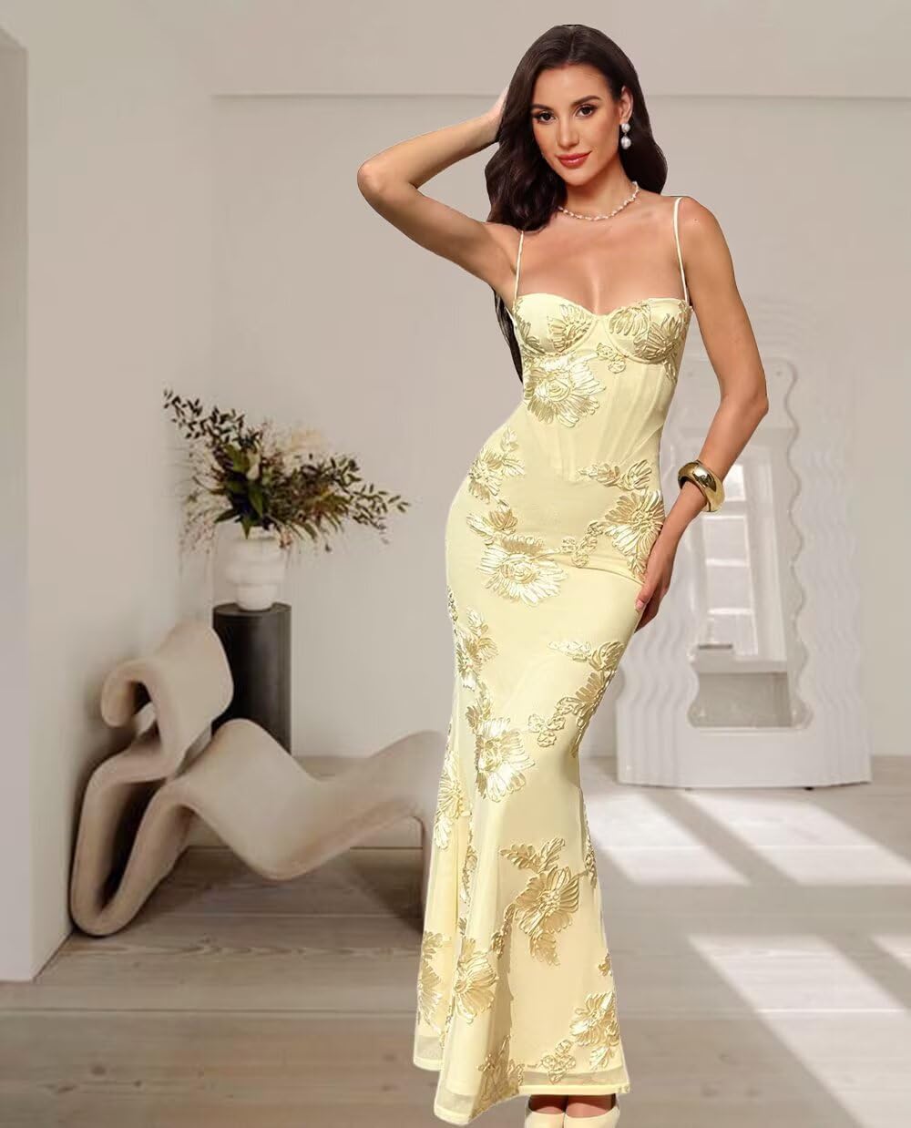 Laces Floral Tulle Prom Dress Spaghetti Strap Corset Formal Evening Gown Sweetheart Mermaid Bridesmaid Dresses